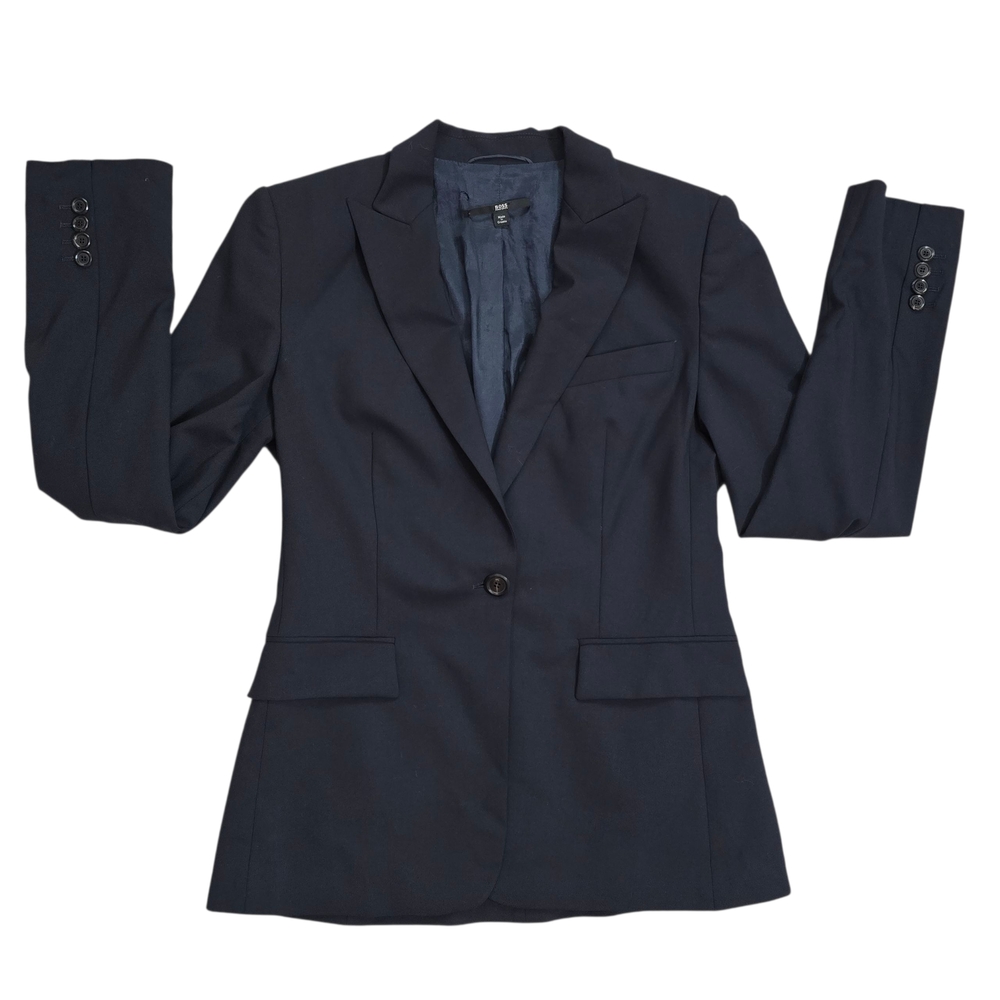 Hugo Boss Navy Virgin Wool Women's Blazer 6